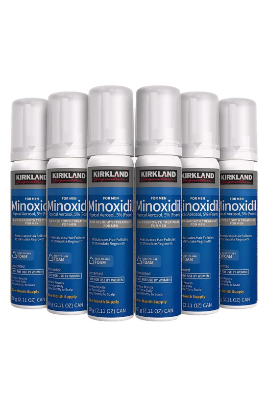 فوم موضعی ماینوکسیدیل 5% مردانه کرکلند Kirkland Minoxidil 5% Topical for Men پک 6 عددی )