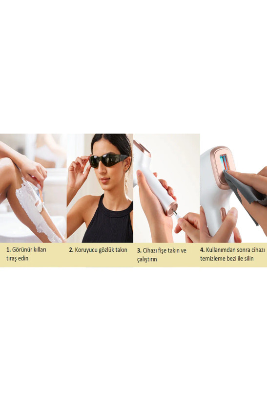 دستگاه لیزر خانگی مدل حذف موهای زاید Bright Elegance BE-9030 Buz Lazer Ipl Epilasyon