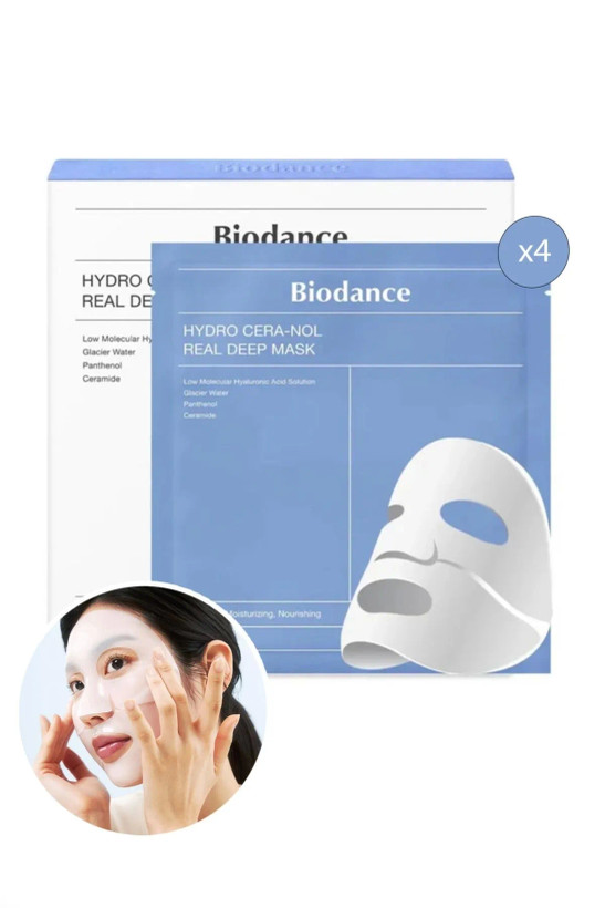 ماسک بایودنس آبی آبرسان و تقویت کننده /پوست های خشک ۴ عدد اورجینال برند Biodance